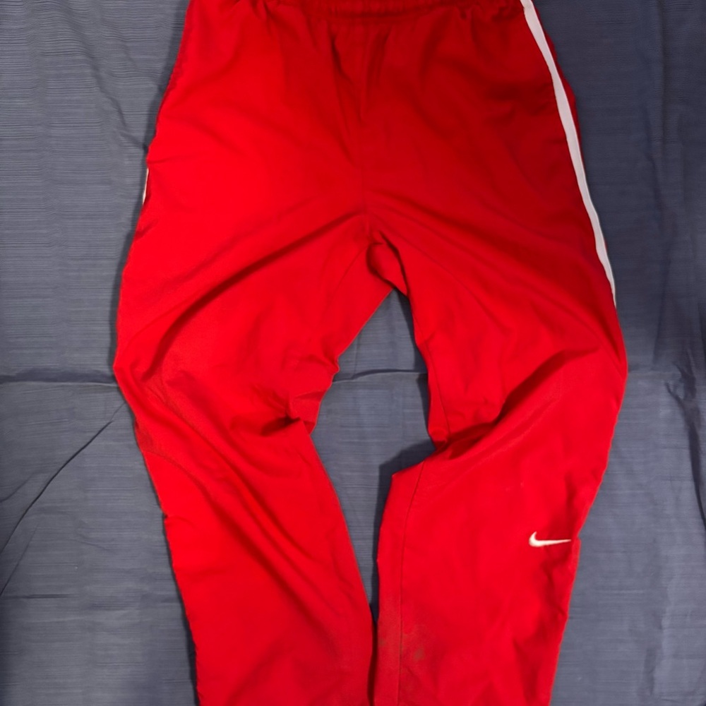 Nike Red Sweatpants with White Accents